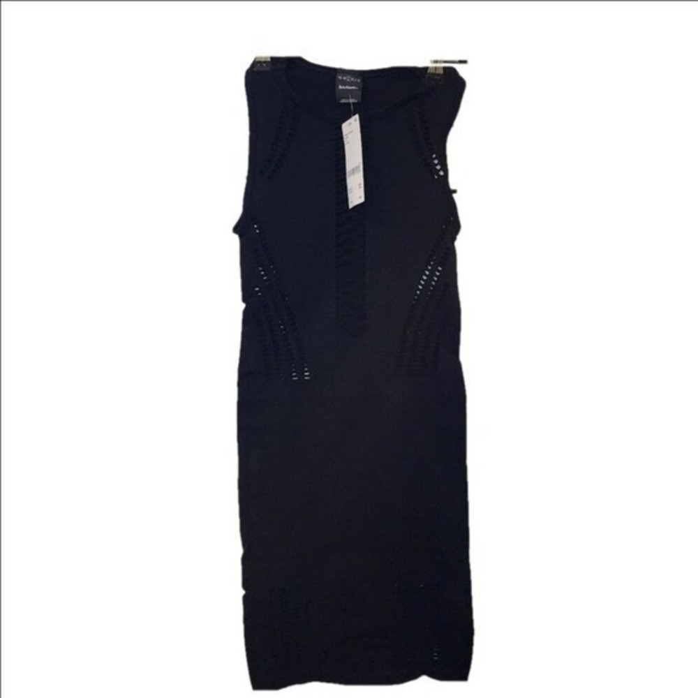 Iets Frans Black Ladder Cutout Bodycon‎ Mini Dress Sleeveless Size S